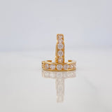 Hoop Earrings Channel 1.7gr / 1/2 in / 18K Yellow Gold $