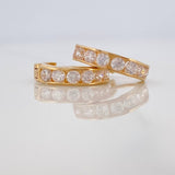 Hoop Earrings Channel 1.7gr / 1/2 in / 18K Yellow Gold $