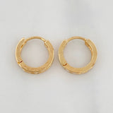 Hoop Earrings Channel 1.7gr / 1/2 in / 18K Yellow Gold $