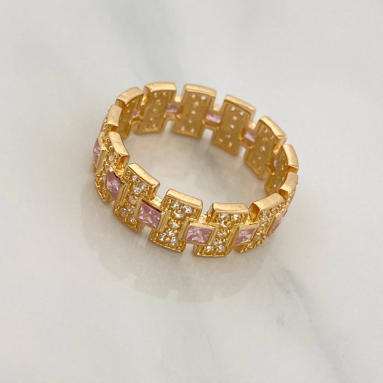 Anillo Glam 4.45gr / T7 1/2 / Oro Amarillo 18K &