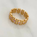 Anillo Glam 4.45gr / T7 1/2 / Oro Amarillo 18K &