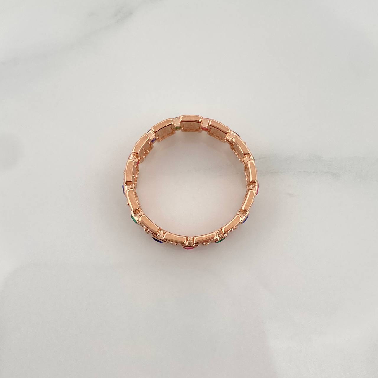 Anillo Glam 4.3gr / T7 3/4 / Oro Rosa 18K &