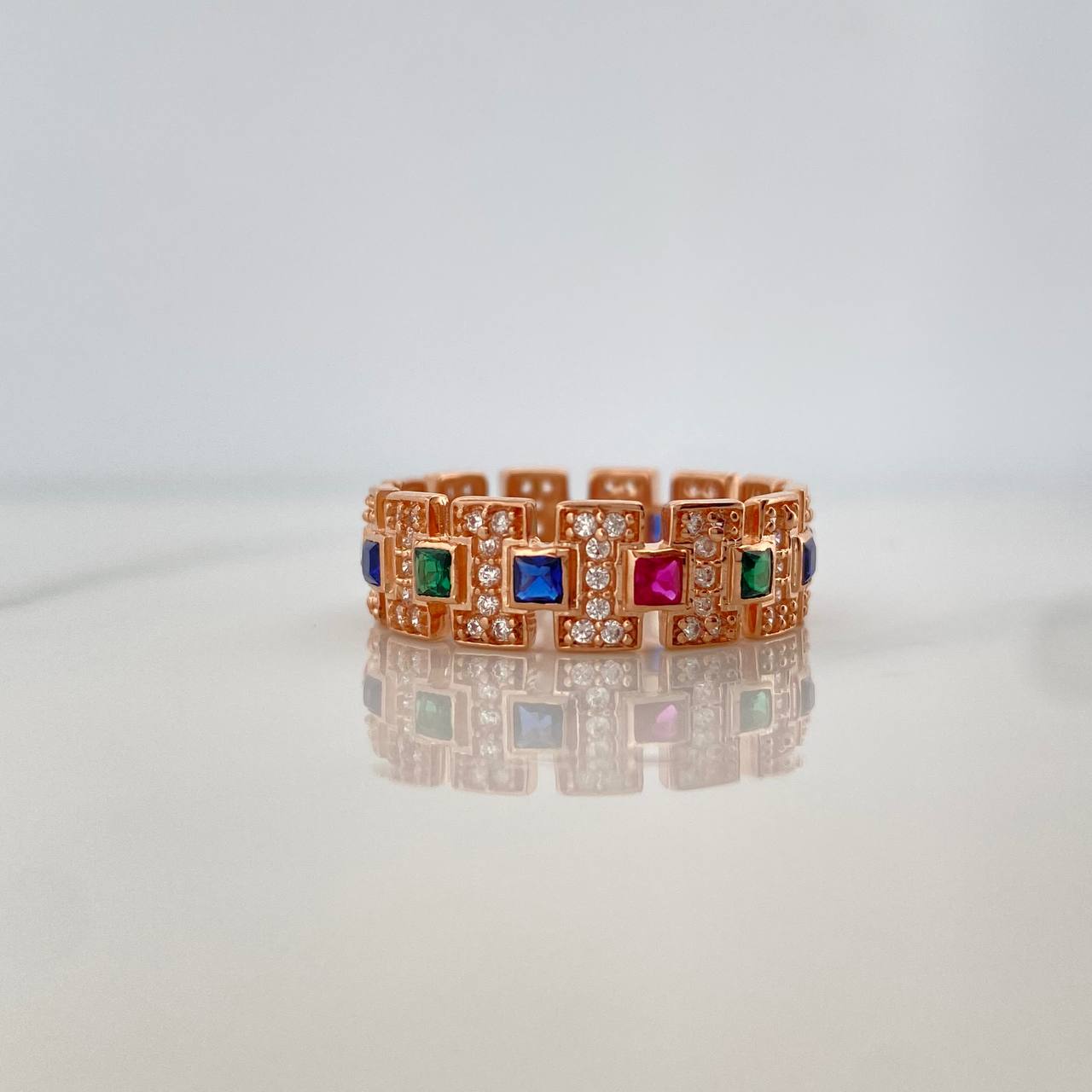 Anillo Glam 4.3gr / T7 3/4 / Oro Rosa 18K &