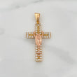Dije Cruz Rosario Virgen Guadalupe 5.9gr / 4.5cm / Dos Oros Amarillo Rosa 18K &