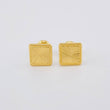 Topos Cuadrado Diamantado 0.95g / in / 8mm Oro Amarillo 18K