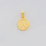 Dije Letra X Doble Textura 0.6g / 3/4 in Oro Amarillo 18K