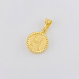 Dije Letra H Doble Textura 0.6g / 3/4 in Oro Amarillo 18K