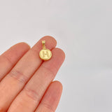 Dije Letra H Doble Textura 0.6g / 3/4 in Oro Amarillo 18K