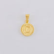 Dije Letra D Marco Bordeado 0.55g / 3/4 in Oro Amarillo 18K