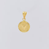 Dije Letra y Marco Bordeado 0.6g / 3/4 in Oro Amarillo 18K
