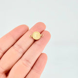 Herraje Letra E Marco Bordeado 0.6g / 3/4 in Oro Amarillo 18K