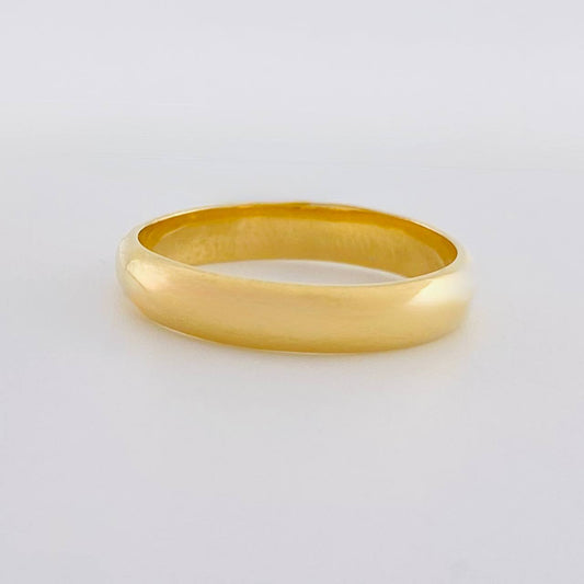 Anillo Argolla Lisa Media Caña 2.05g / T10 Oro Amarillo 18K
