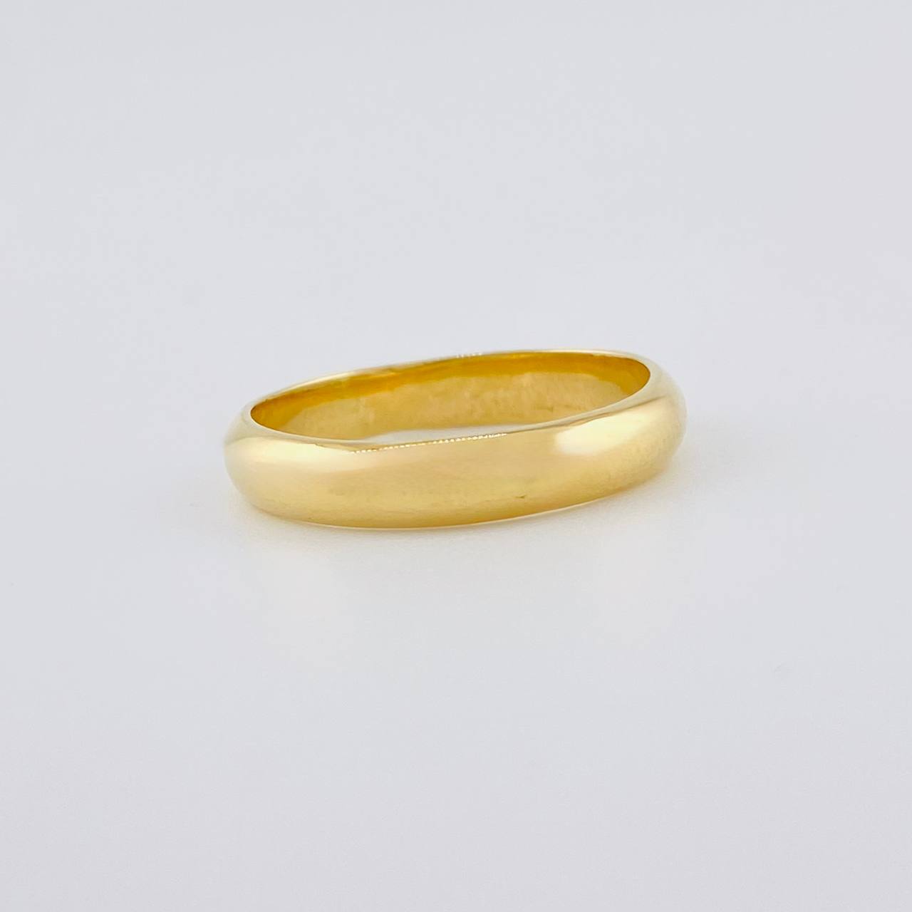 Anillo Argolla Lisa Media Caña 1.9g / T7 3/4 Oro Amarillo 18K