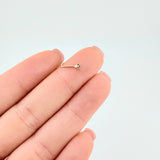 Piercing Chispa Negra 0.1 g / 1/2 in Oro Amarillo 18K