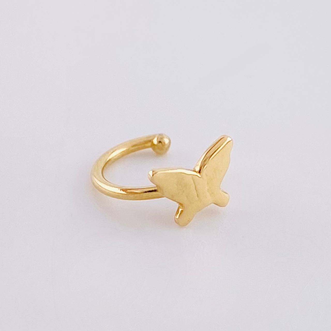 Piercing Earcuff Simulador Aro Mariposa 0.55 g / 1/2 in Oro Amarillo 18K