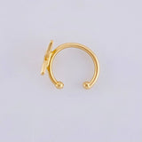 Piercing Earcuff Simulador Aro Mariposa 0.55 g / 1/2 in Oro Amarillo 18K