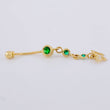 Piercing Mariposa Burbujas Colgantes 0.8 g / 1 1/2 in Oro Amarillo 18K