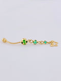 Piercing Mariposa Burbujas Colgantes 0.8 g / 1 1/2 in Oro Amarillo 18K
