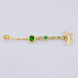 Piercing Mariposa Colgante 0.8 g / 1 1/2 in Oro Amarillo 18K