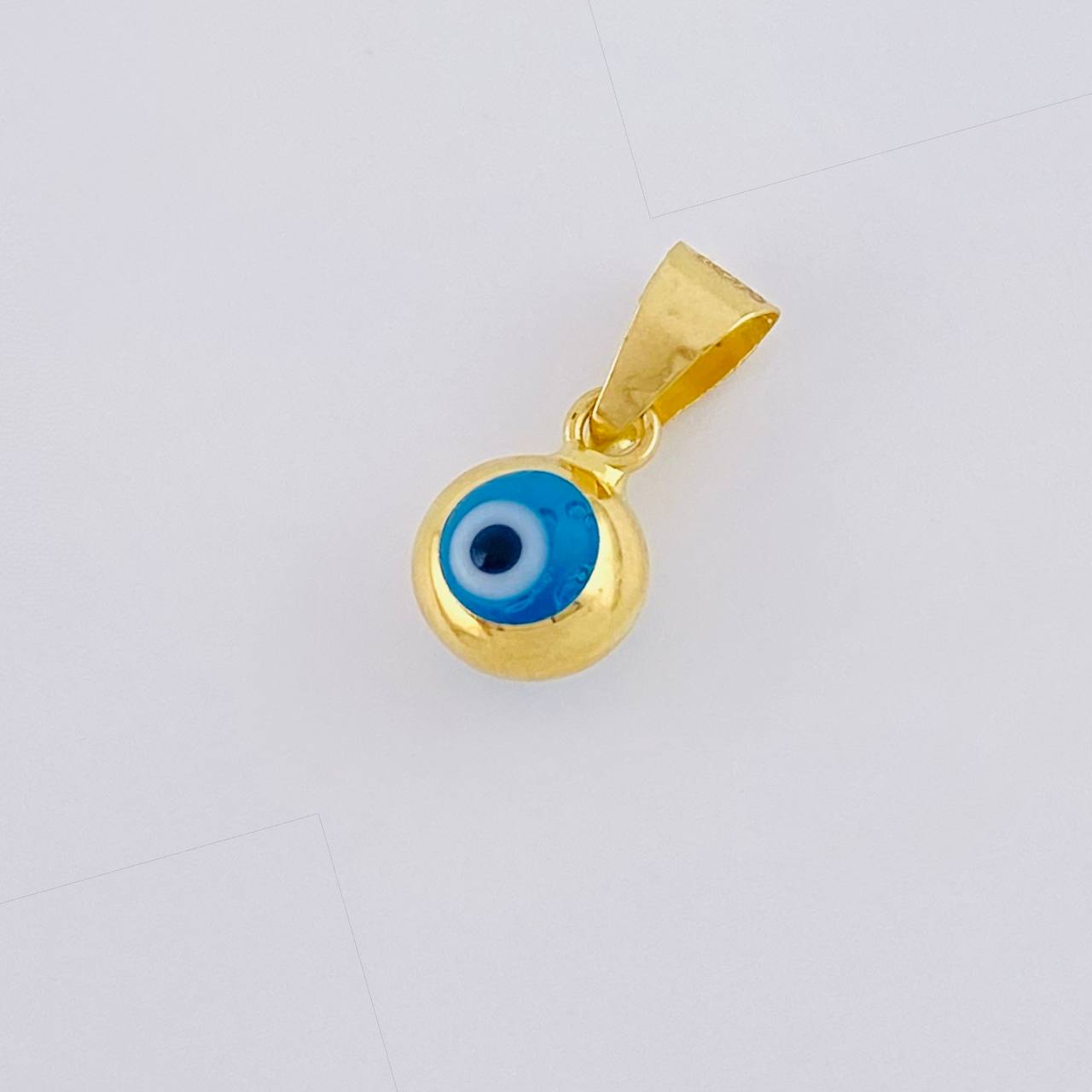Dije Ojo Turco 0.4 g / 1/2 in Oro Amarillo +4 18K