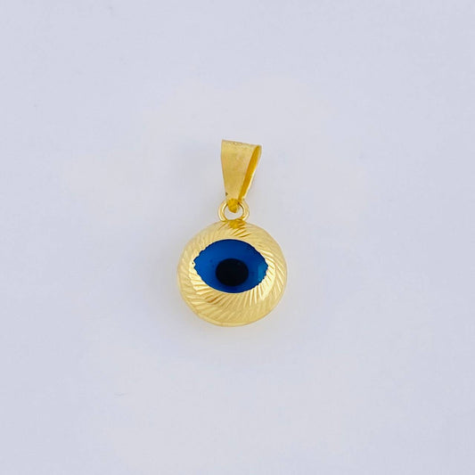 Dije Ojo Turco 0.8 g / 1/2 in Oro Amarillo 18K