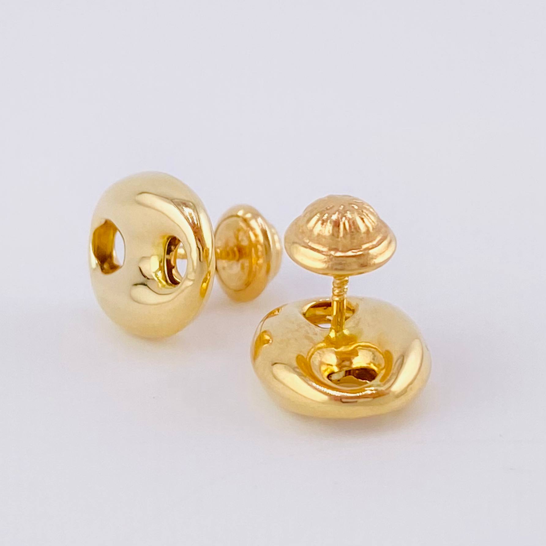 Stud Earrings GC 1g / in / 9.6mm Yellow Gold 18K