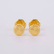 Diamond Cut Circle Stud Earrings 0.5g / in / 5mm Yellow Gold 18K