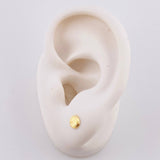 Diamond Cut Circle Stud Earrings 0.5g / in / 5mm Yellow Gold 18K