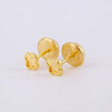 Stud Earrings Clover Diamond Cut 0.4g / in / 4.1mm Yellow Gold 18K
