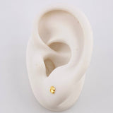 Stud Earrings Clover Diamond Cut 0.4g / in / 4.1mm Yellow Gold 18K