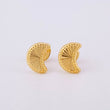 Topos Media Luna Diamantada 0.65g / in / 8mm Oro Amarillo 18K