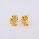 Topos Media Luna Diamantada 0.65g / in / 8mm Oro Amarillo 18K