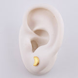 Topos Media Luna Diamantada 0.7g / in / 8mm Oro Amarillo 18K