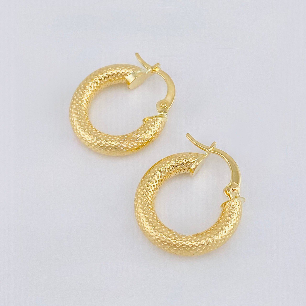 Candongas Sofi Diamantada 2.3gr / 3/4 in / Oro Amarillo 18K *