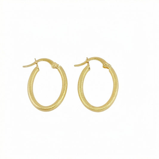 Cloe Scaled Hoop Earrings 1.35gr / 1 in / Yellow 18K Gold