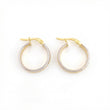 Candongas Carril Escamada 1.9gr / 3/4 in / Dos Oros Amarillo Blanco 18K