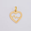 Dije Latido Corazon 0.45gr / 3/4 in / Oro Amarillo 18K *
