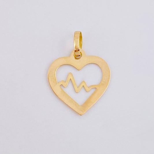 Dije Latido Corazón 0.5 g / 3/4 in Oro Amarillo 18K