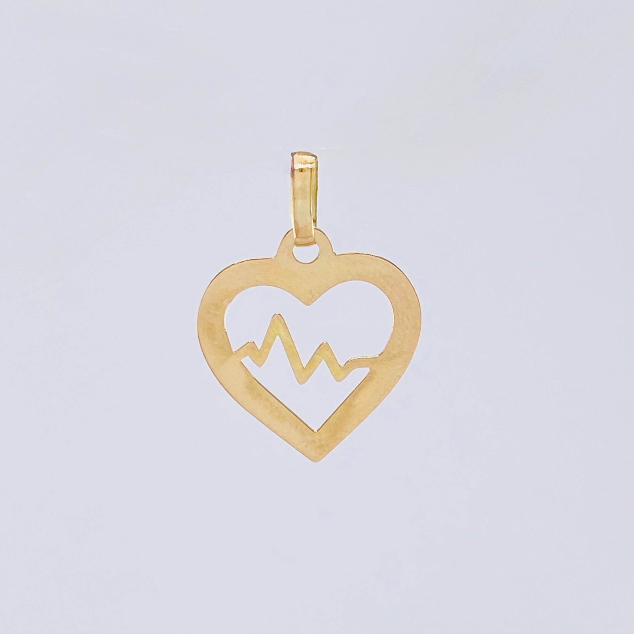 Dije Latido Corazón 0.5 g / 3/4 in Oro Amarillo 18K