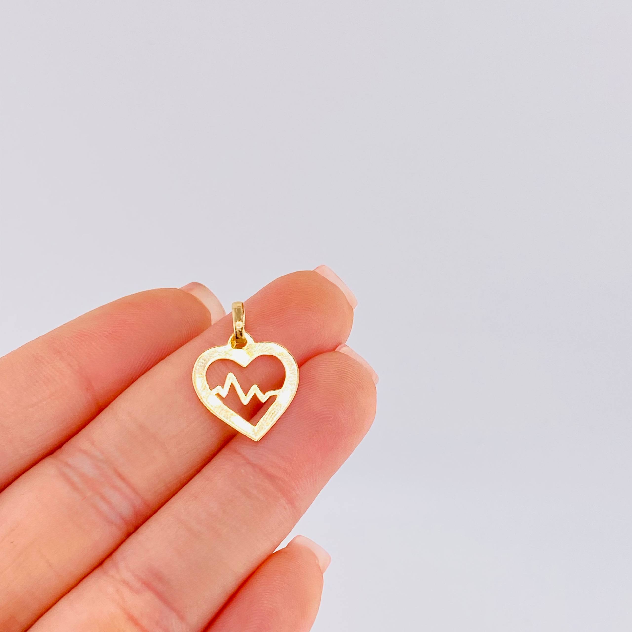 Dije Latido Corazón 0.5 g / 3/4 in Oro Amarillo 18K