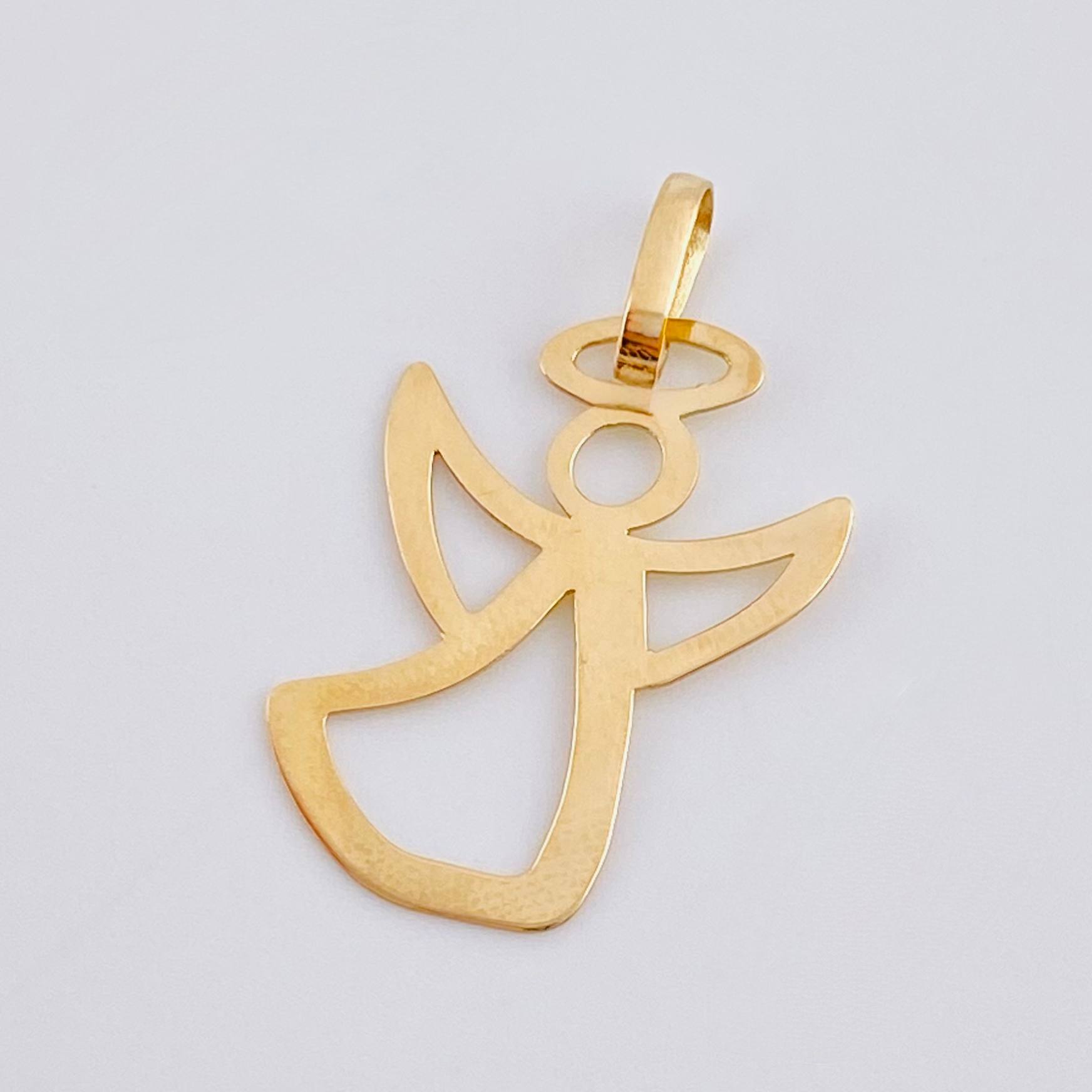 Dije Angel Silueta 0.5gr / 1 in / Oro Amarillo 18K