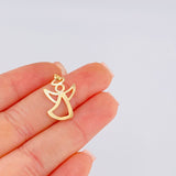 Angel Silhouette Pendant 0.4 g / 3/4 in 18K Yellow Gold