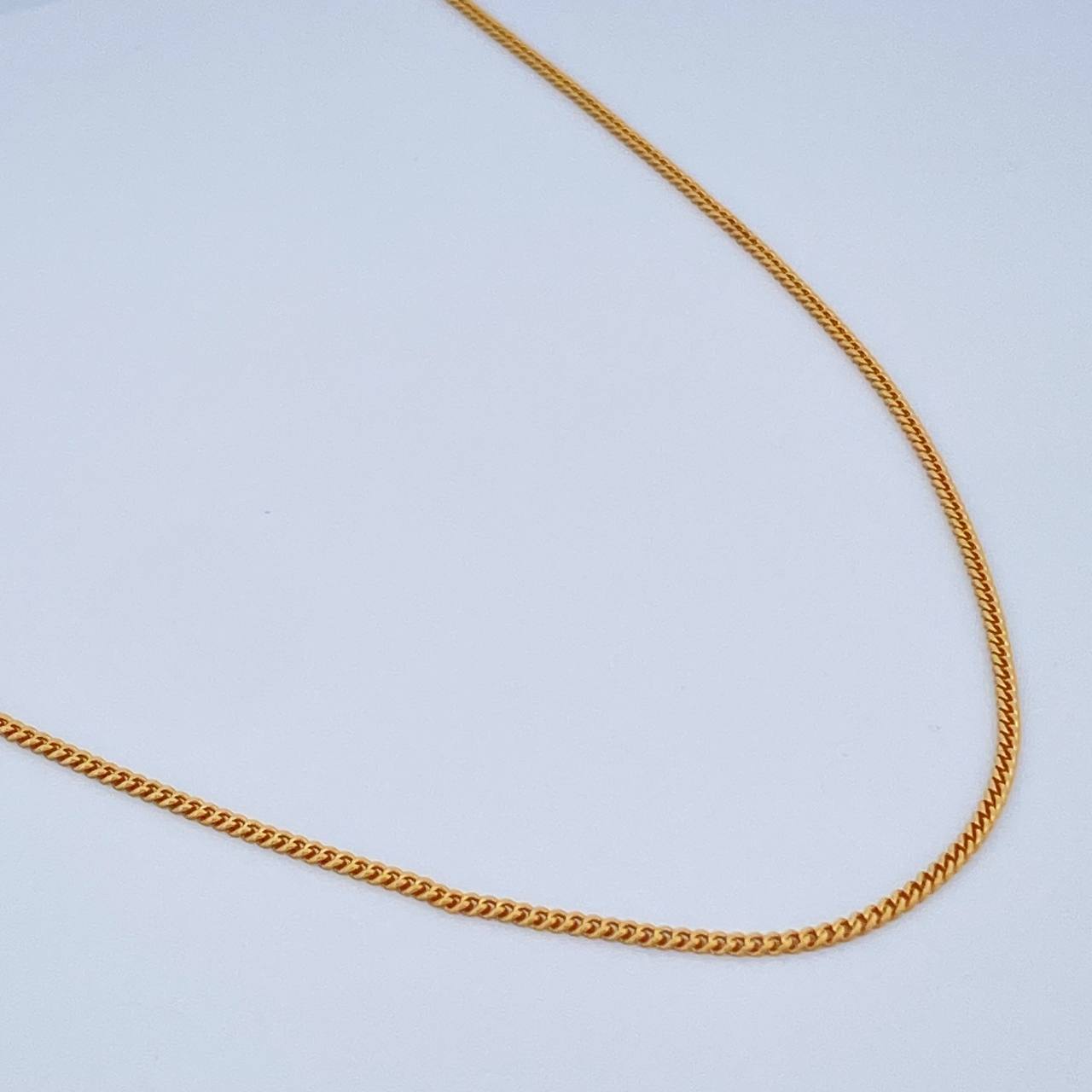 Cadena Mini Cubana 1.55gr / 59.5cm / Oro Amarillo +1 18K $