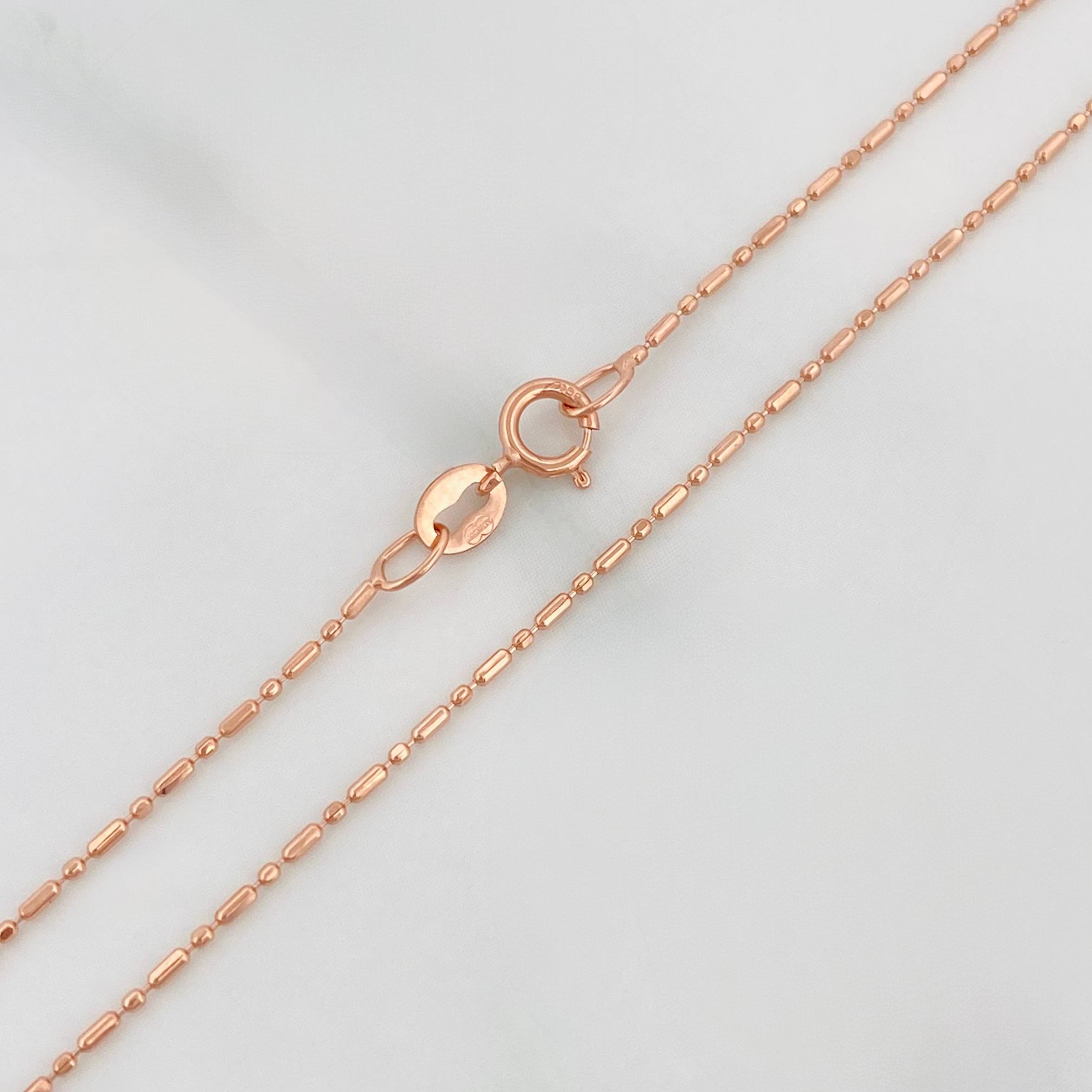 Cadena Morse 1.6 g / 19 3/4 in / 0.7 mm Oro Rosa 18K