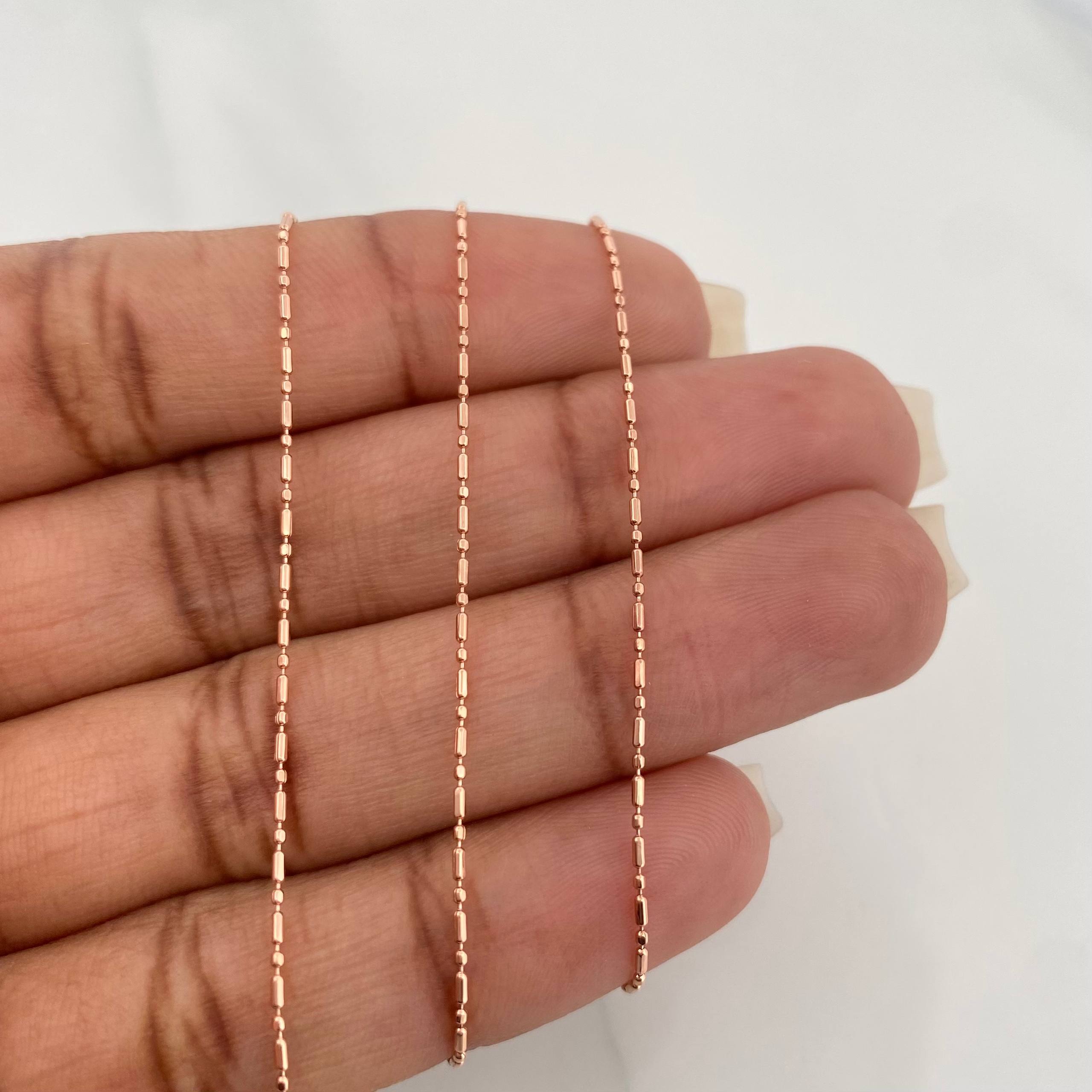 Cadena Morse 1.45 g / 17 3/4 in / 0.7 mm Oro Rosa 18K