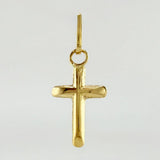 Dije Cruz Puntas Planas 0.2 g / 3/4 in Oro Amarillo 18K
