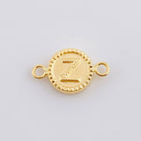 Charm Letter Z Double Texture 0.6g / 3/4 in 18K Yellow Gold