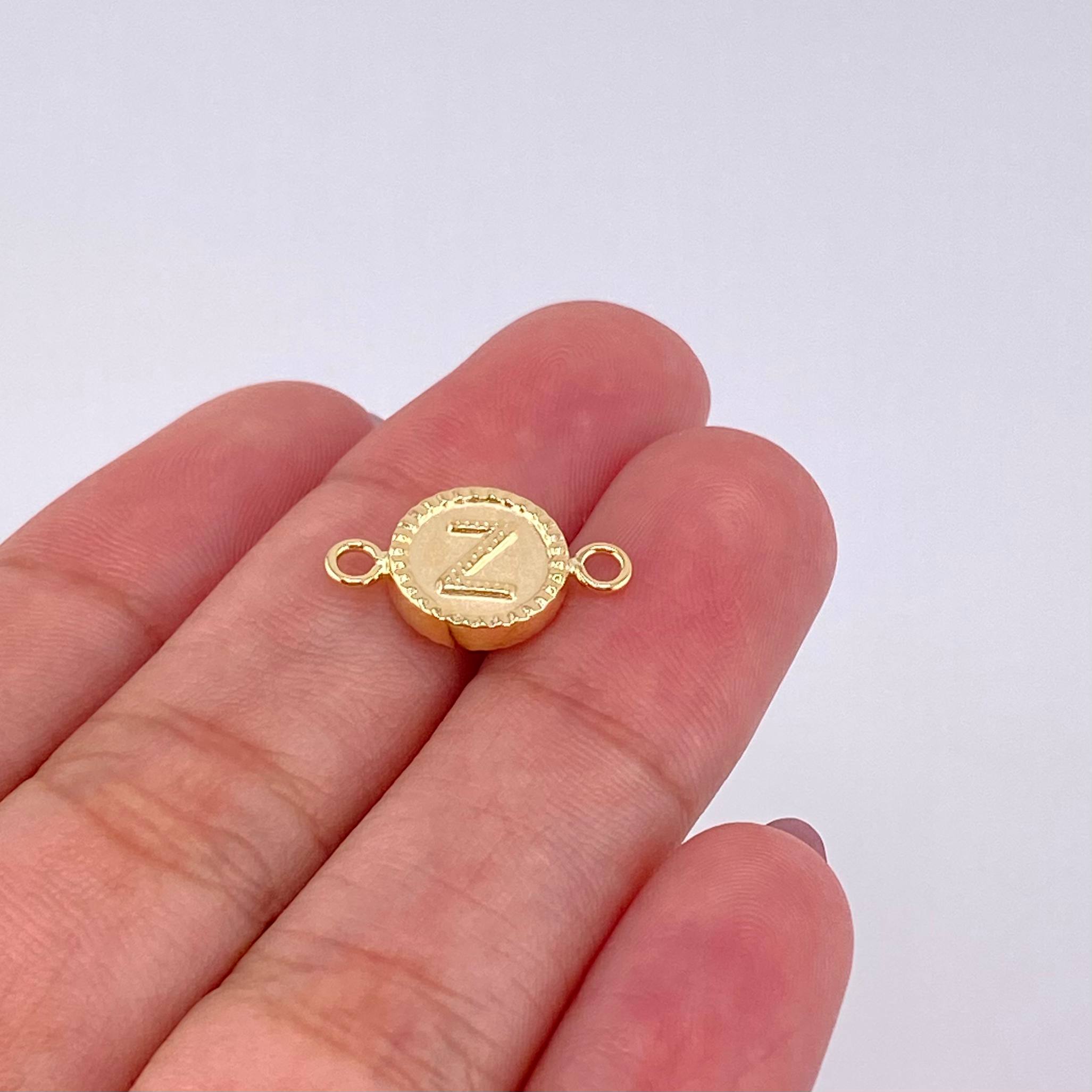 Herraje Letra Z Doble Textura 0.65g / 3/4 in Oro Amarillo 18K