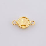 Herraje Letra L Marco Bordeado 0.4g / 1/2 in Oro Amarillo 18K