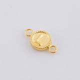 Herraje Letra L Marco Bordeado 0.4g / 1/2 in Oro Amarillo 18K